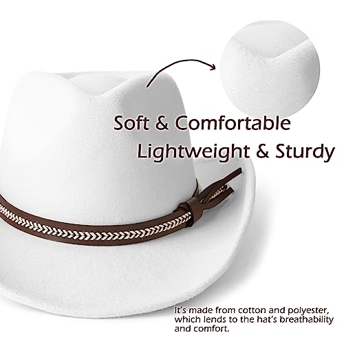 Image of Men & Women Classic Wide Brim Western Cowboy Cowgirl Hat