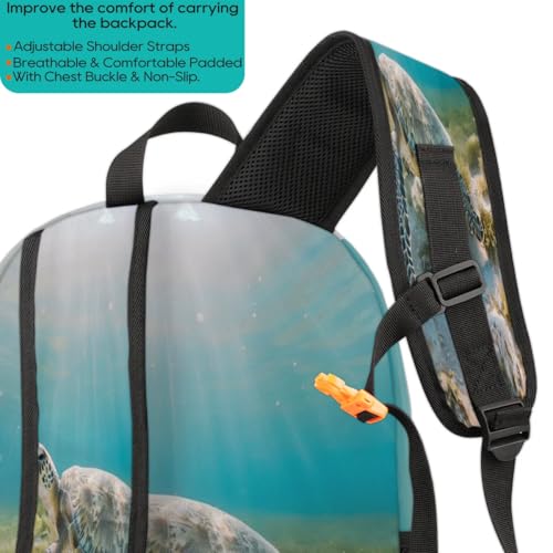 Sac à dos tortue de mer grande capacité avec compartiment ordinateur sécurisé - 5