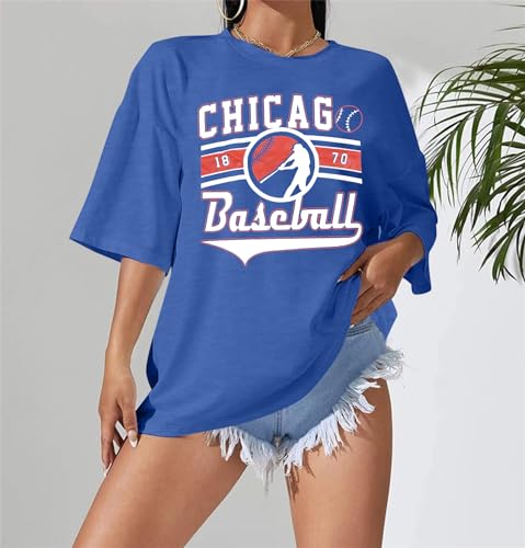 Oversized Baseball Shirt Women Vintage Baseball Graphic Tee Baseball Season Tshirt Causal Short Sleeve Tops4