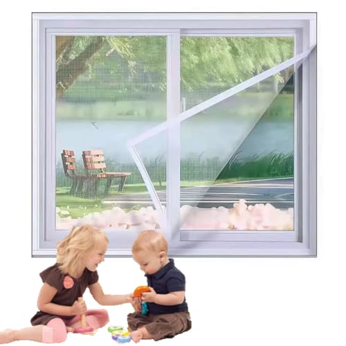 ZGWRYI Mosquitera for Puerta,protección contra Insectos for Ventanas,Cortina magnética antiinsectos,sin Necesidad de taladrar,for Puertas de balcón y Patio.(White,90 * 110cm)