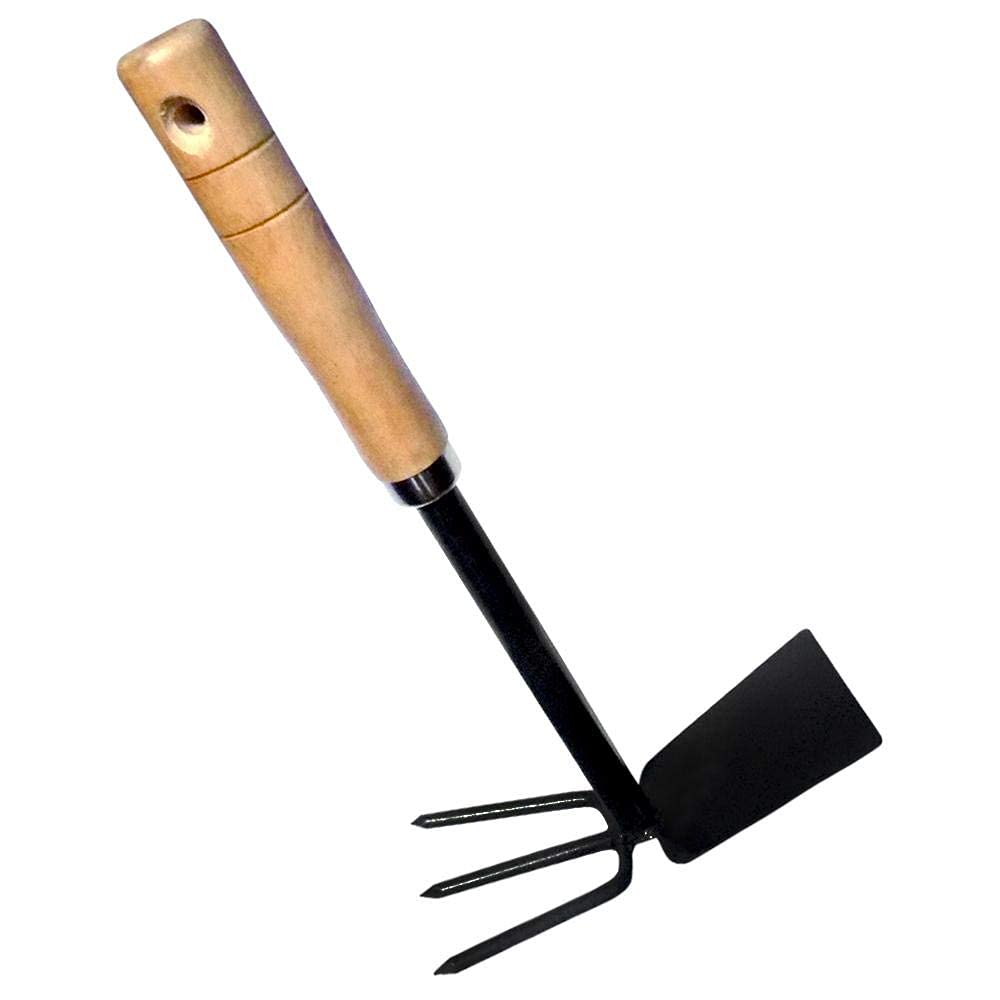 Garth Gardening Carbon Steel Dual Head Garden Digging Hoe and Cultivator with Wooden Handle | Duel Head Garden Tool for Multipurpose - Image 4 thumbnail