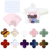 GUJOXILA Glückssteine für Kinder Glücksbringer Vierblättriges Kleeblatt Edelsteine Steine mit Karte im Organzasäckchen Einschulung Mutstein Schutzstein Glücksbringer Geschenk