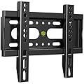 Nuyoah TV Wall Mount Bracket Low Profile Fixed for 14-43 Inch Flat Screen TVs & Monitors Up to 55lbs, Universal TV Monitor Mount Fits 8" Wood Studs Max VESA 200x200mm