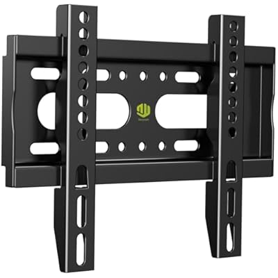 Nuyoah TV Wall Mount Bracket Low Profile Fixed for 14-43 Inch Flat Screen TVs & Monitors Up to 55lbs, Universal TV Monitor Mount Fits 8" Wood Studs Max VESA 200x200mm