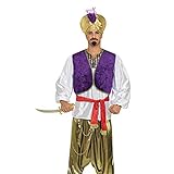Forum Novelties Men's Desert Prince Costume Shirt and Vest, Multi, One size