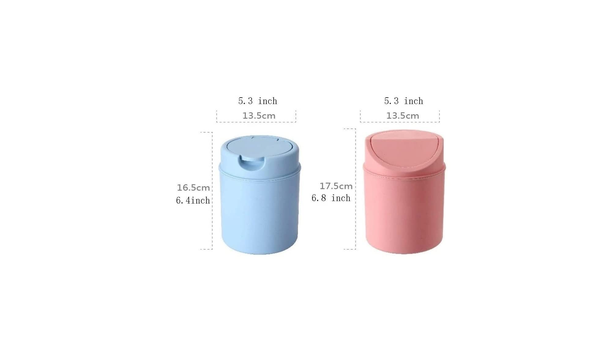 Pattumiere da Cucina Bidoni della Spazzatura, pattumiera da Tavolo, Coperchio Scossa/Ribaltabile, capacità 1,3 galloni, pattumiera Mini Tromba Differenziata