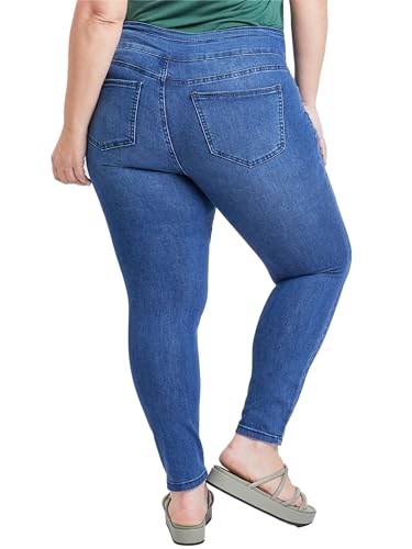 Royalty For Me Womens Women's Plus Size Sustainable Stacked Waistband Skinny Jeans3