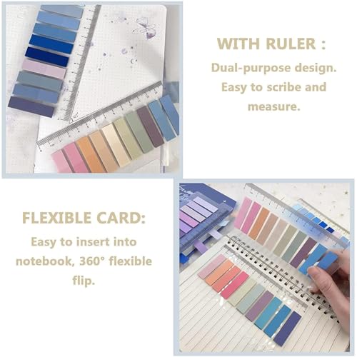 Image of Sticky Notes Clear PET Memo Tabs | 200 Pcs Transparent Colorful Self-Adhesive & Removable Page Markers | Writable Waterproof Sticky Tabs for School, Office & Home Organization