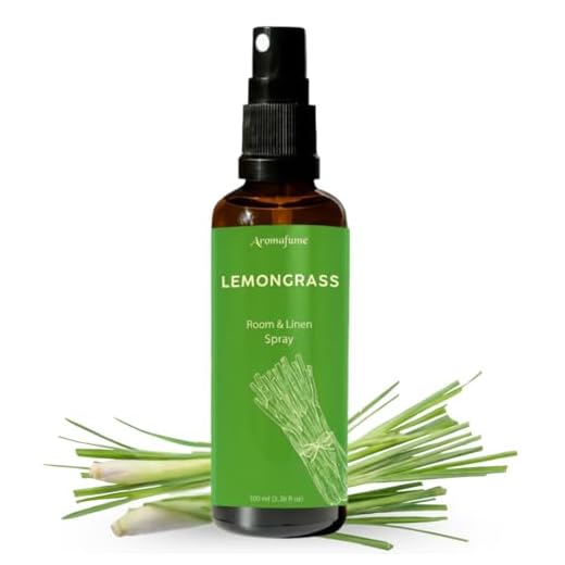 Lemongrass Room Linen & Pillow Spray by Aromafume | 100ml/3.38 fl oz | with Pure Lemongrass Essential Oil | Aromatherapy Spray for Relaxation, Sleep & Stress Relief | Mist for Bedding, Fabrics
