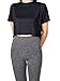 MAX ALLIE Women's 3-Pack Ultra Soft Cropped T Shirt Crew Neck Tees Casual Loose Fit Basic Lightweight