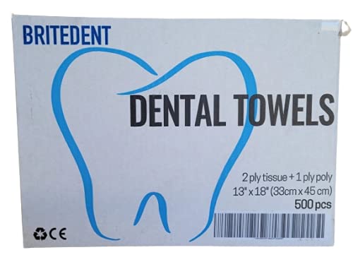 Miniatura 8 de Toallas para pacientes de 13 x 18 pulgadas, baberos, servilletas de 3 capas (2 capas de tejido + 1 capa de poliéster), paquete de 250 baberos, color