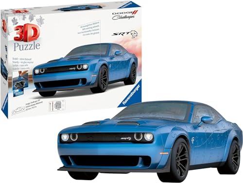 Ravensburger 3D Puzzle 11283 - Dodge Challenger SRT Hellcat Redeye Widebody - Das stärkste Muscle Car der Welt als 3D Puzzle Auto - für Dodge Fans ab 10 Jahren