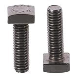 2Pcs Square Head Bolts and Square Machine Screws Threaded Secure Fastening for Home, Workshop, or Industrial Projects