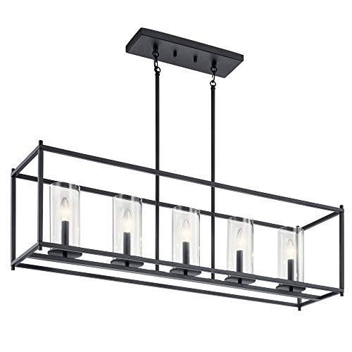 Kichler Linear Chandelier 5Lt, 25.75x41.25x10.00, Black