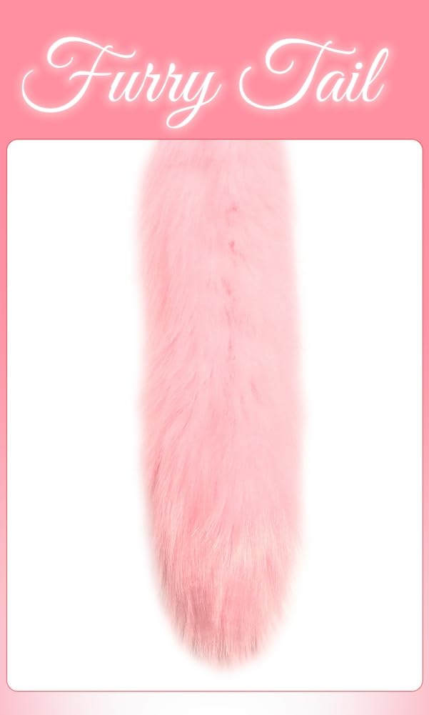 30.3 Inch Fox Animal Costume Tail Faux Fur Wolf Butt Tail Long Anal Butt Plug Fox Cat Butt Plug Furry Plush Tail Plug Valentines Day Cosplay: White