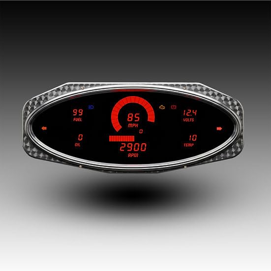 1933-1934 Plymouth LED Digital Dash Cluster Panel – Direct-Fit Modern Gauge Replacement – High-Visibility Electronic Instrument Panel for Classic Car Restoration (Pink)