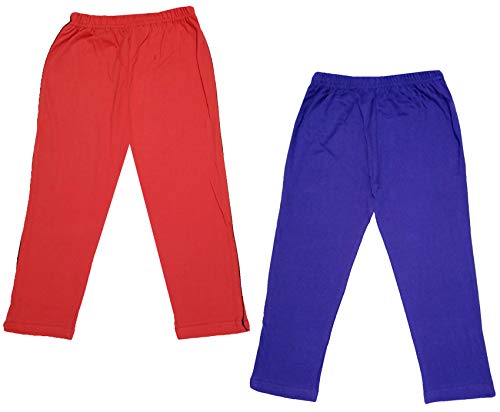 Image of IndiWeaves Girls Super Soft Cotton Solid 3 4th Leggings /Capris (Multicolor55,) Pack of 2