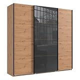 Geräumiger Schwebetürenschrank Kleiderschrank 3-türig mit Komforthöhe B225/H236/T64 cm in...