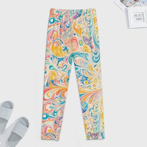 Pastel Swirling Feather Men's Pajama Bottoms Sleep Lounge Soft Comfy Pants Sleepwear4