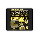 Waschbar Schreibtischmatte, Prognose-Symbol Guide Storm Chaser Distressed T-Shirt Mauspads Weich Schreibtischunterlage für Computer Laptops Tastatur