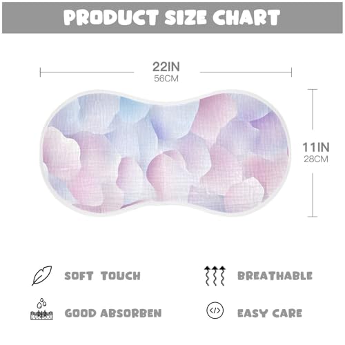 2 Pack Baby Burp Cloths, Soft Absorbent Burping Cloths for Babies, Cotton Milk Spit Up Rags, Large Size for Newborns, Baby Boys and Girls (Colorful Leaf)4