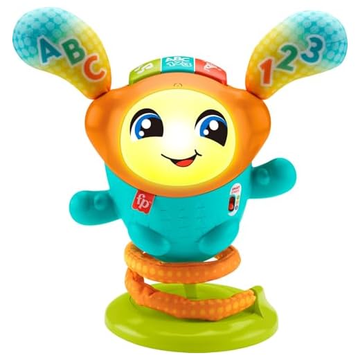 Fisher-Price Interactive Baby and Toddler Learning Toy with Music, Lights and Bouncing Action, DJ Bouncin’ Beats