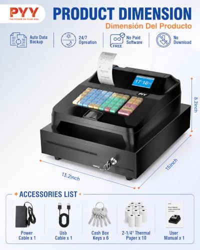 Image of PYY Cash Register for Small Businesses Caja Registradora para Negocio