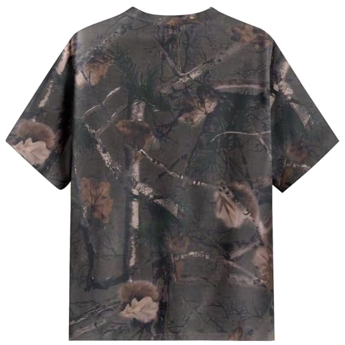 Image of Womens Camo Shirt Oversized Maple Leaf Short Sleeve T Shirts Tops