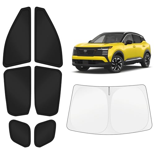 Image of KUST Car Window Shades for Nissan Kicks 2025-2026 Windshield Sun Shade Side Window Cover UV Block Privacy Protection Accessories for Camping Blackout Rear Back Full Set 7PCS
