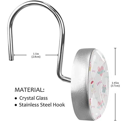 Crochets pour rideau de douche en acier inoxydable durable