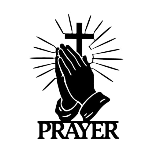 Praying Hands With Cross Wall Sculpture Metal Wall Art for Faithful Spaces