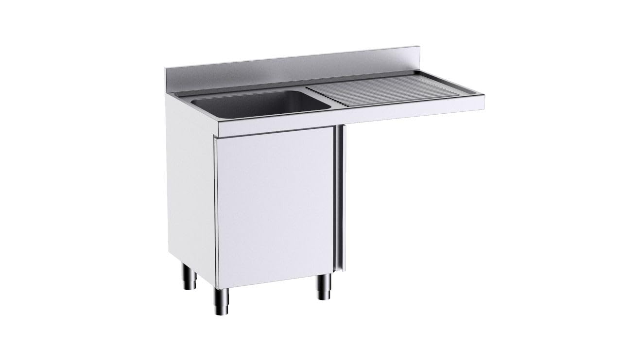 Meuble pour plonges L.1200mm avec Portes Battantes et Espace pour Lave-vaisselle - Distform - FP9127LD