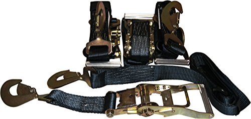 4 Black Axle Straps Car Carrier Tie Down Straps with Ratchets Tow Straps