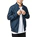 YOUTHUP Herren Jacke Leichte Freizeit Übergangsjacke Langarm Sommer Bomberjacke Outdoor Sportjacke, Blau, 3XL