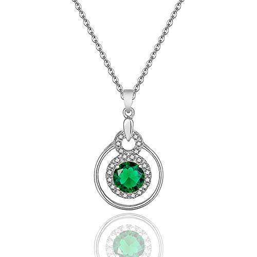 Pendentif zircon rond argenté pour illuminer vos tenues de bureau