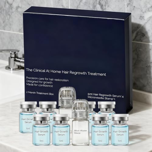 Kit repousse des cheveux et soin du cuir chevelu 8 pièces avec 2 micro-aiguilles