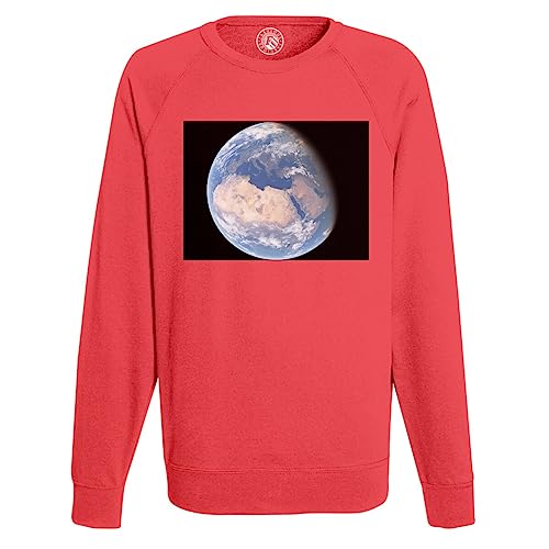 Sweatshirt Homme Planete Terre avec vue Afrique du Nord et Europe