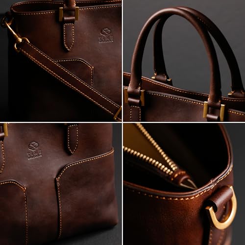 Bolso de cuero genuino para mujer - Time Resistance miniatura 5
