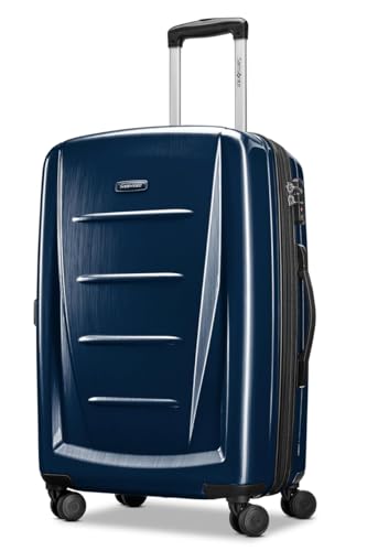 Image of Samsonite Winfield 2 Hardside Luggage with Spinner Wheels, Brown, One Size, Winfield 2 Hardside Luggage With Spinner Wheels, Navy, 2 Pc Set (S +M) / (57 + 68 cm) / (20 + 24 inch), Modern