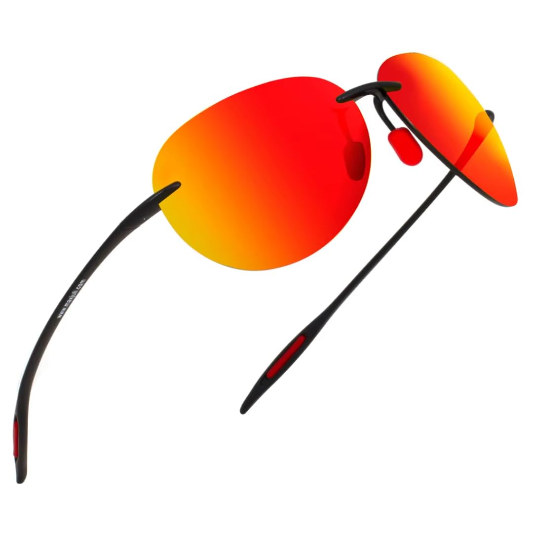 Occhiali da sole da uomo UV400, alla moda, ovali senza montatura, montatura da donna TR90