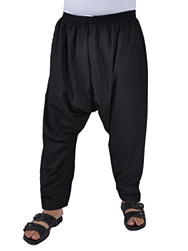 Egypt Bazar Herrenhose Sunnahose Herren - Hose arabische Islamische Männer Sunna Hose (48-50 (M), Schwarz) Cover