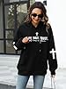 UNIQUEONE Christian Hoodies for Women Faithful Jesus Sweatshirt Religious Pray Wait Trust Graphic Pullover Tops, Black, XXL #4