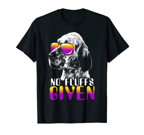 Sin pelusas Given English Setter Gafas de sol lindo perro Camiseta