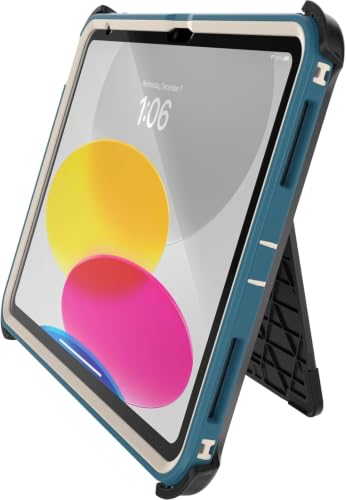 Image of OtterBox iPad (A16) & iPad 10th Gen (Only) Defender Series Case - Offtides (Blue) - Multi-Layer Protection - Four Position Stand - Built-in Screen Protector - Port Covers - Apple Pencil Storage