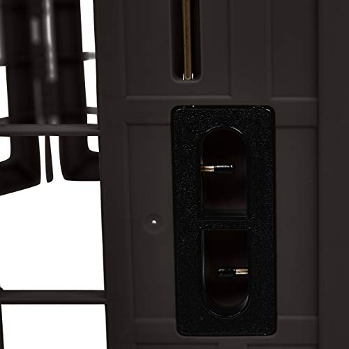 Image of Amazon Basics 8-Panel Octagonal Plastic Pet Pen Fence Enclosure With Gate, 59 x 58 x 28 Inches, Black