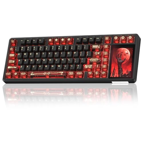 Image of Aula L99 Wireless Mechanical Gaming Creamy Keyboard with Smart Touch Screen | Tri-Mode Hot Swappable Custom Keyboard,RGB Backlit,PBT Keycap,Gasket Mount Creamy Sounding Keyboards for Office PC,84 Keys