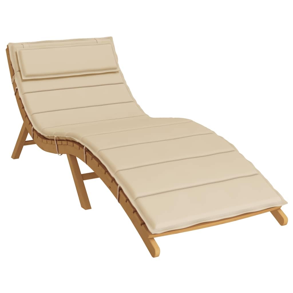 Tomostar Coussin Bain de Soleil, Coussin de Chaise Longue Matela Transat Extérieur Beige 180x60x4 cm Tissu Oxford