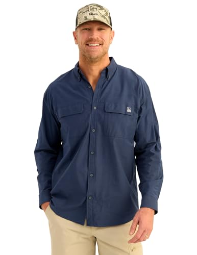 Chemise Next Level HUK à manches longues pour homme en tissu technique respirant