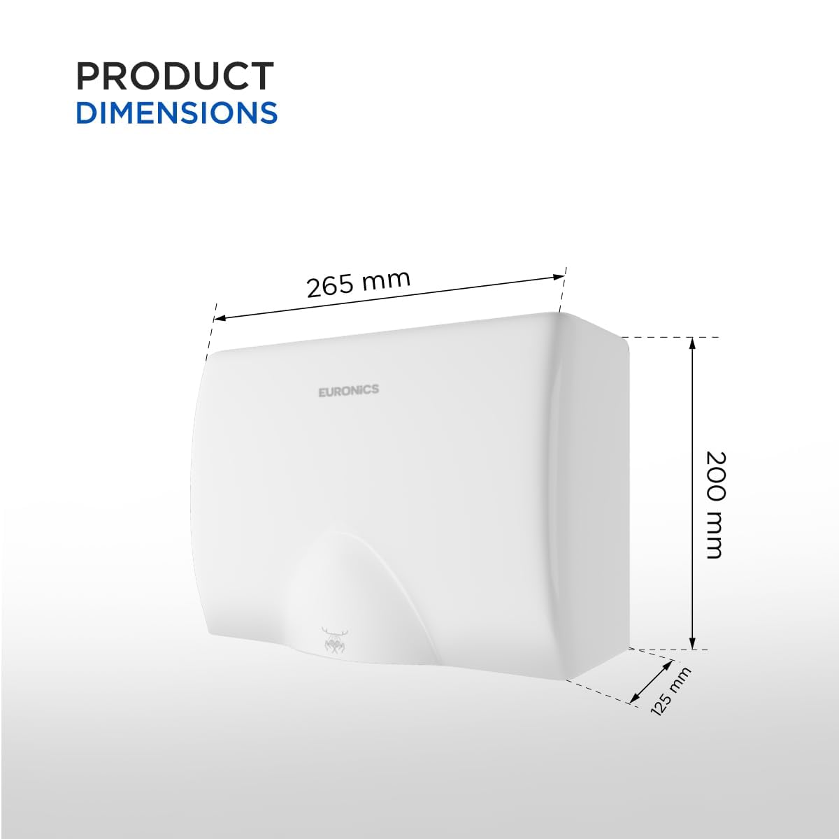 Euronics Touch-Free Hand Dryer - Fast & Hygienic -7