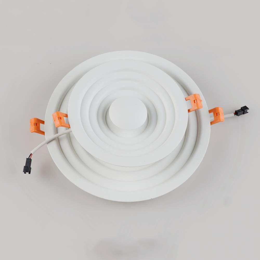 Kreatywna Okrągła Lampa Sufitowa Led 6W/12W Do Użytku Domowego, Do Wnętrz, Aluminiowa, Akrylowa, Wpuszczana, Do Wpuszczania, Dekoracyjna, Do Oświetlenia Punktow(Ciepłe Światło-12W)